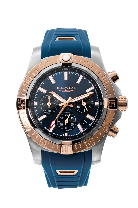 

BLADE Warrior Bichrome 3658G5UBB SS & Silicone Strap Chronograph Men's Watch