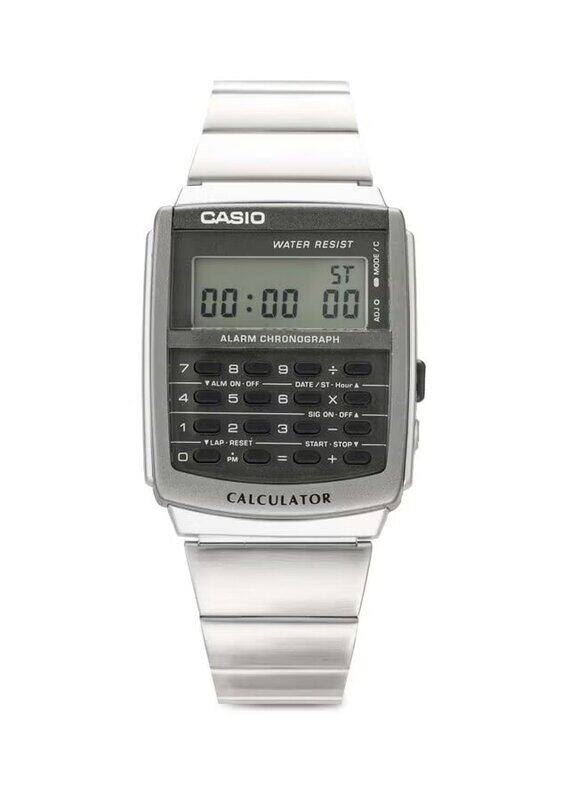 

Casio Digital Watch for Men with Stainless Steel Band, Water Resistant, CA-506-1DF, Silver-Grey