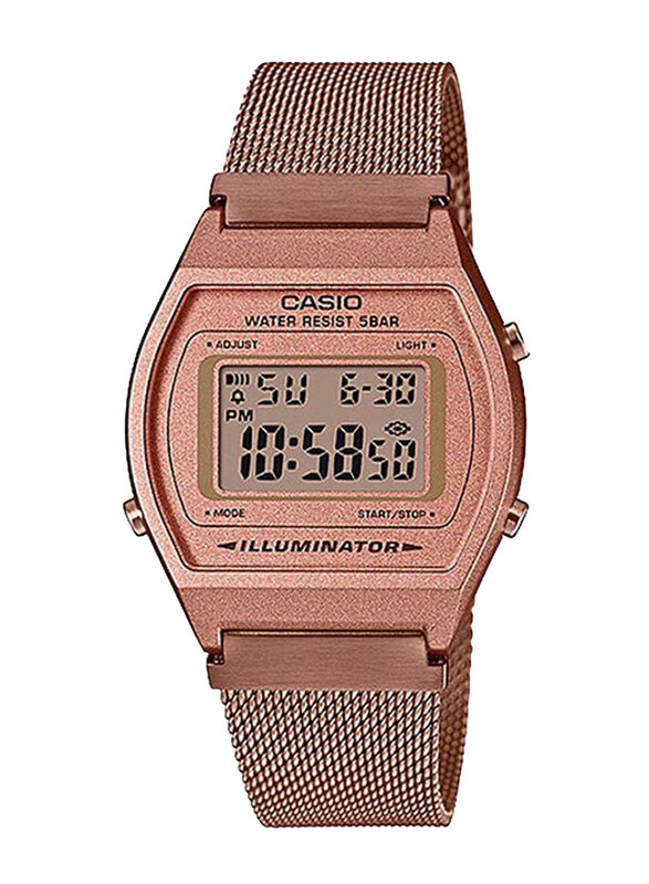 

Casio Digital Unisex Watch with Resin Band, Water Resistant, B640WMR-5ADF, Rose Gold