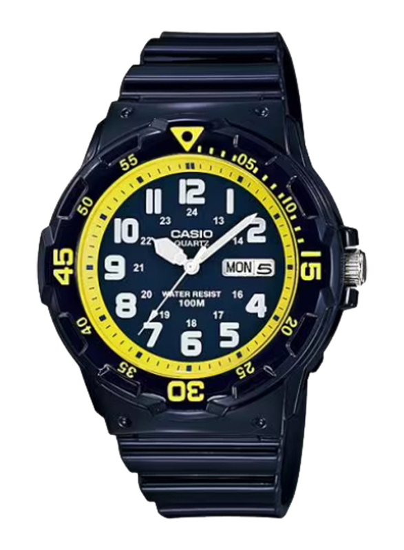 

Casio Youth Series Analog Watch for Men with Resin Band, Water Resistant, MRW-200HC-2BVDF, Black-Multicolour