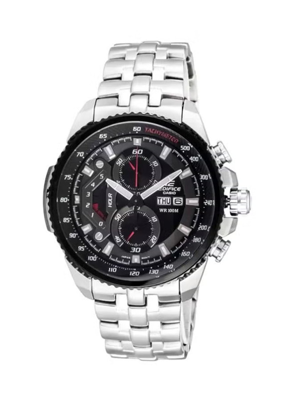 

Casio Edifice Analog Watch for Men with Stainless Steel Band, Water Resistant and Chronograph, EF-558D-1AVUDF, Silver-Black