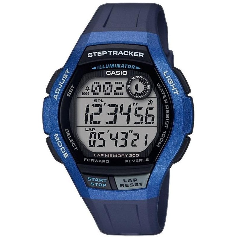 

Casio Digital Watch for Men with Resin Band, Water Resistant, WS-2000H-2AVDF, Blue-Transparent