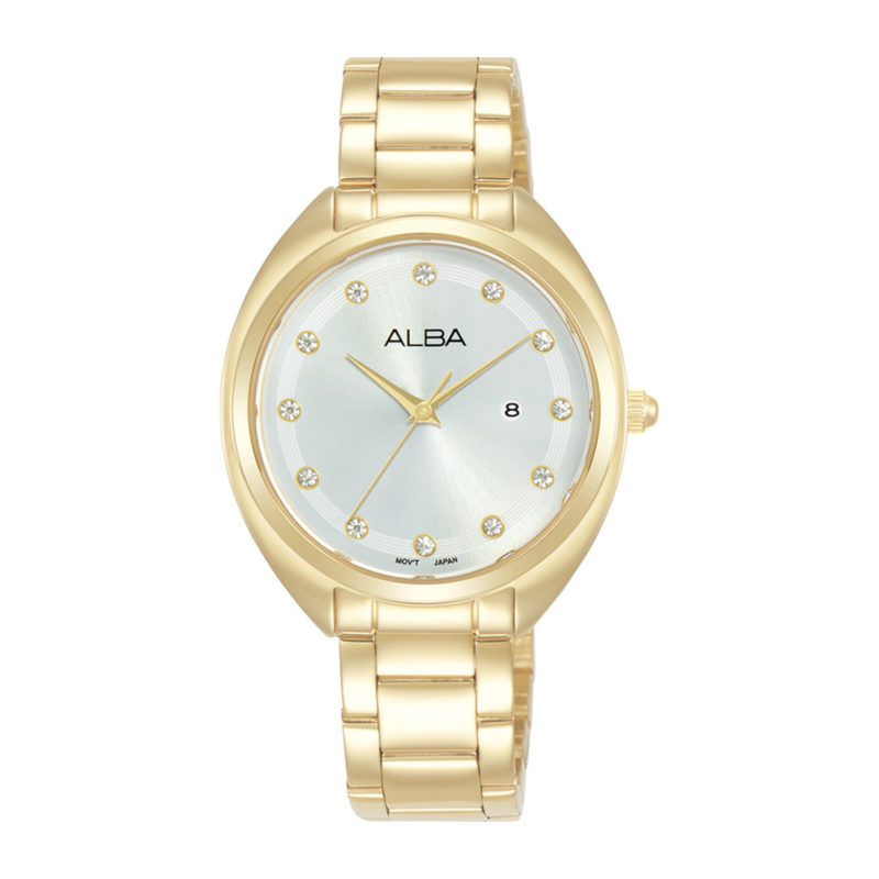 

Alba Analog Watch for Women with Stainless Steel Band, Water Resistant, AH7CT6X1, Gold-Silver