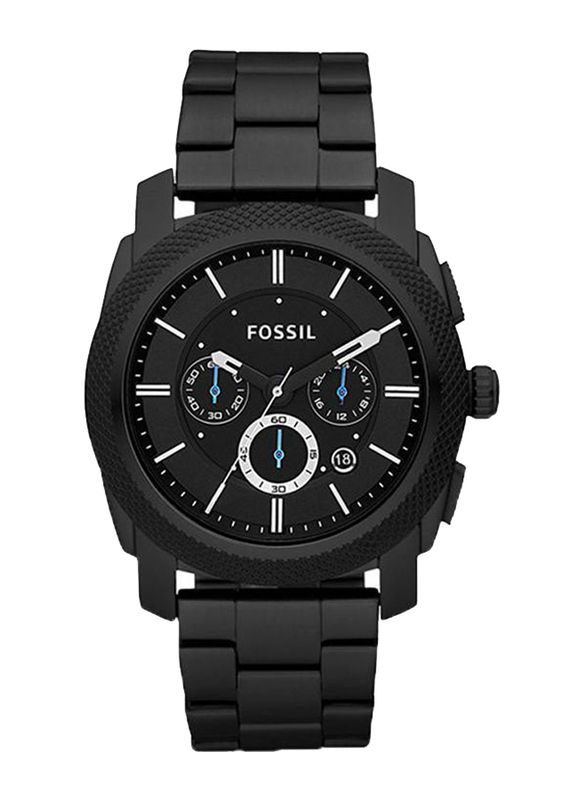 

Fossil Analog Watch for Men with Stainless Steel Band, Water Resistant & Chronograph, FS4552, Black