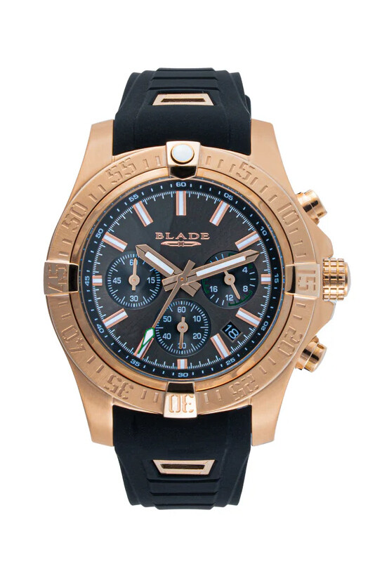 

BLADE Warrior Sunset 3658G5RGN SS & Silicone Strap Chronograph Men's Watch