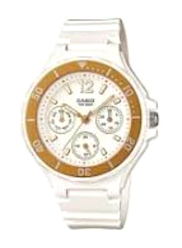 

Casio Pop Series Analog Watch for Women with Resin Band, Water Resistant, LRW-250H-9A1VDF, White-Multicolour