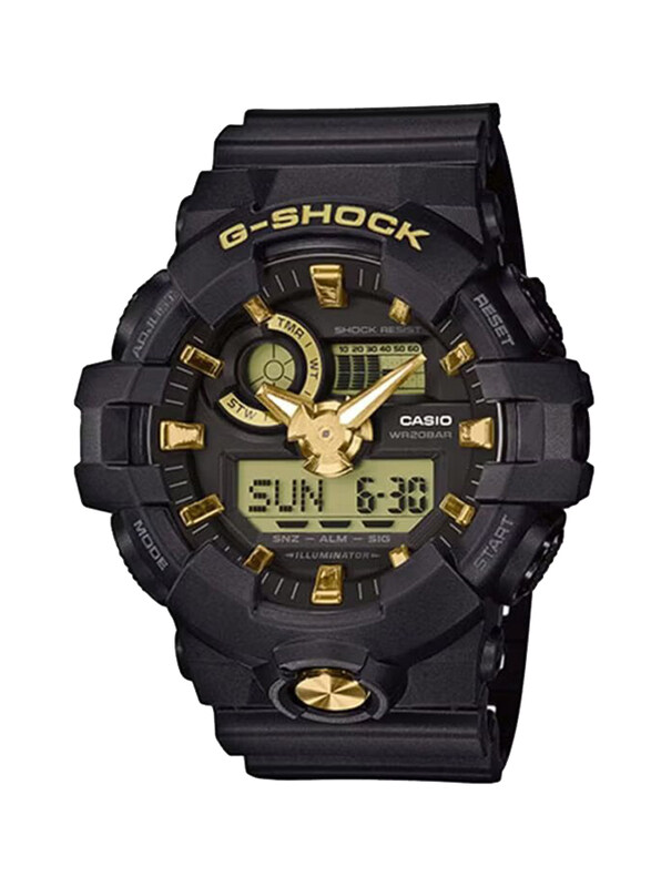 

G-Shock Analog + Digital Watch for Men with Resin Band, Water Resistant, GA-710B-1A9ER, Black