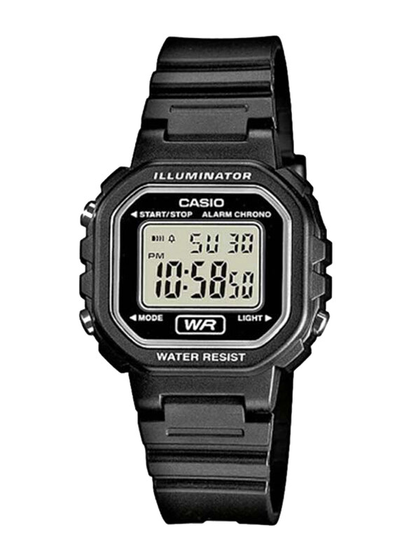 

Casio Classic Digital Watch for Women with Resin Band, Water Resistant, LA-20WH-1ADF, Black