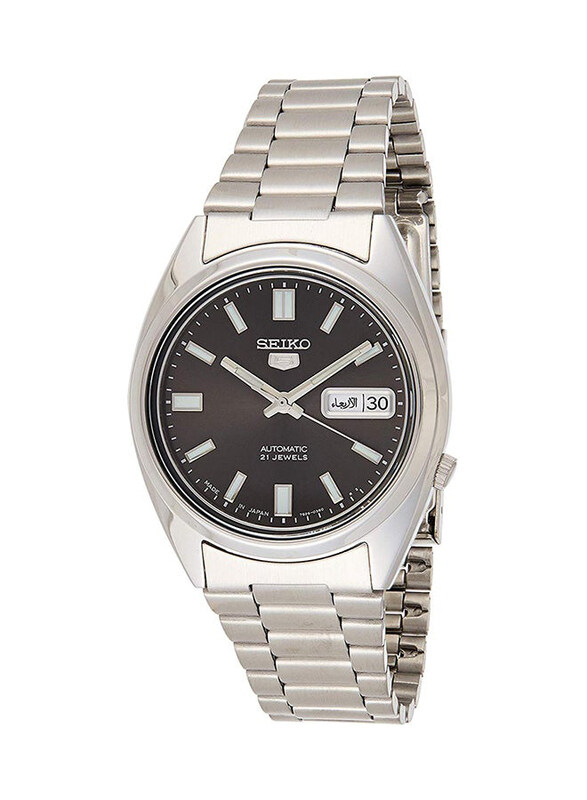 

Seiko Classic Analog Watch for Men with Stainless Steel Band, Water Resistant, SNXS79J1, Silver-Black