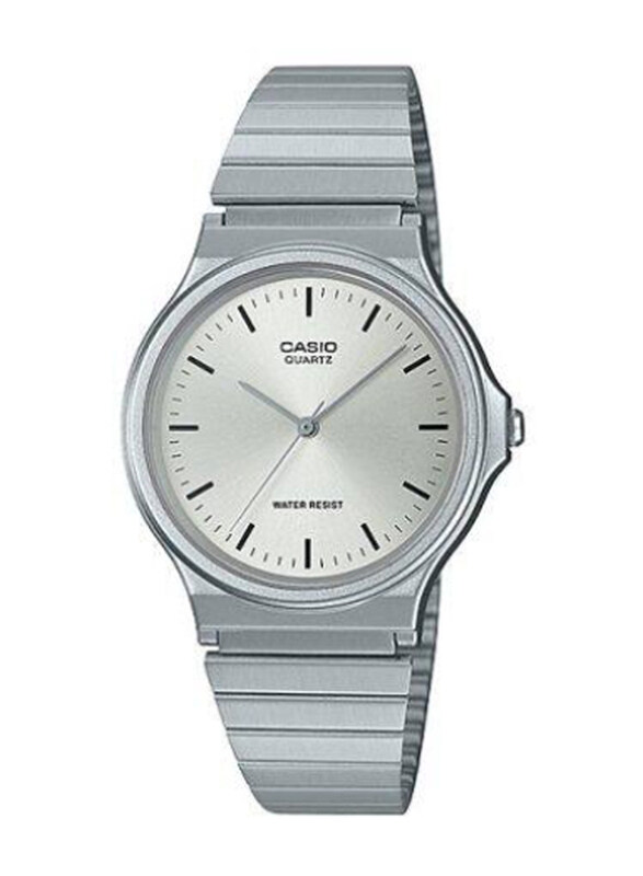 

Casio Enticer Analog Watch for Men with Stainless Steel Band, Water Resistant, MQ-24D-7EDF, Silver-White