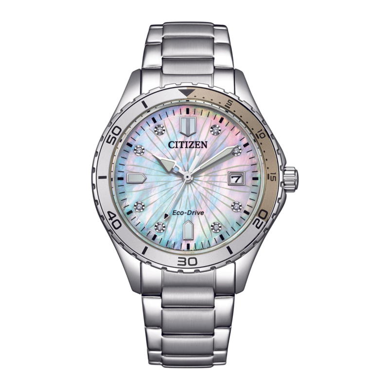 

Citizen Analog Watch for Women with Stainless Steel Band, Water Resistant, FE6170-88D, Silver-Multicolour
