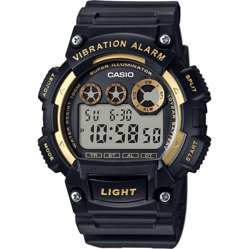 

Casio Standard Series Digital Watch for Men with Rubber Band, Water Resistant, W-735H-1A2VDF, Black-Black