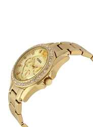 Fossil Riley Multi-Function Analog Watch for Women with Stainless Steel Band, Water Resistant and Chronograph, ES3203, Gold