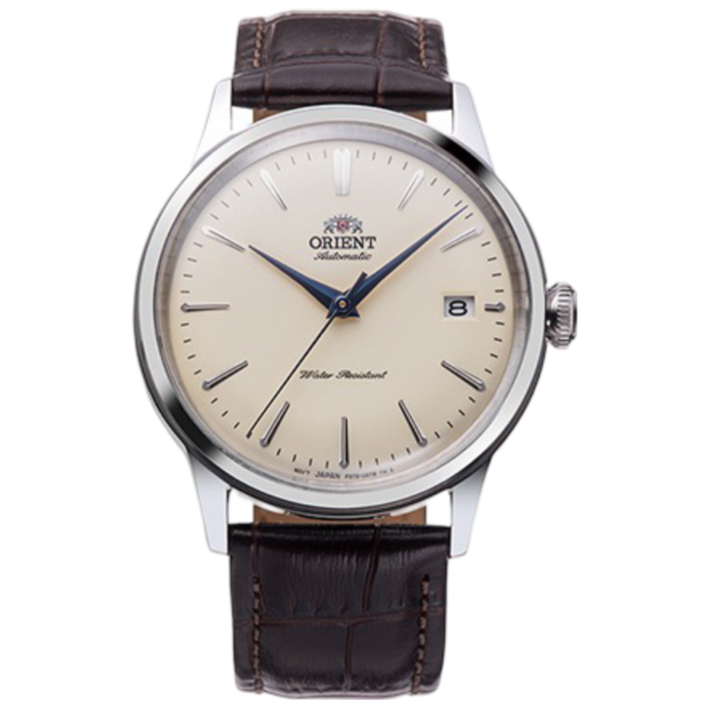 

Orient Analog Watch for Men with Leather Band, Water Resistant, OW-RAAC0M04, Brown-Off White