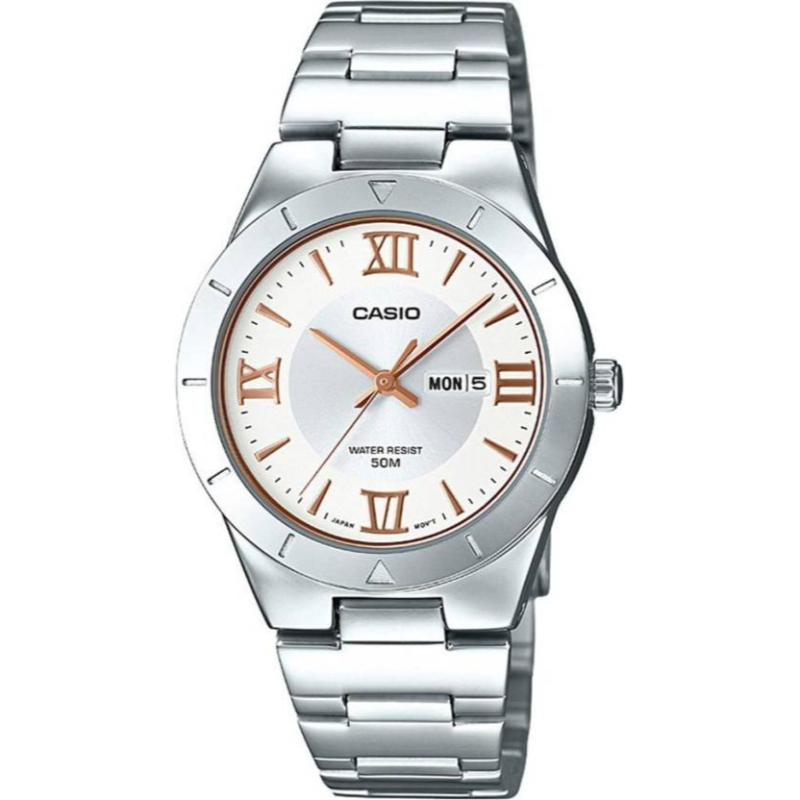 

Casio Analog Watch for Women with Stainless Steel Band, Water Resistant, LTP-1410D-7AVDF, Silver-Multicolour