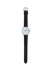 Casio Analog Watch for Women with Leather Band, Water Resistance, LTP-VT01L-7B1UDF, Black-Silver