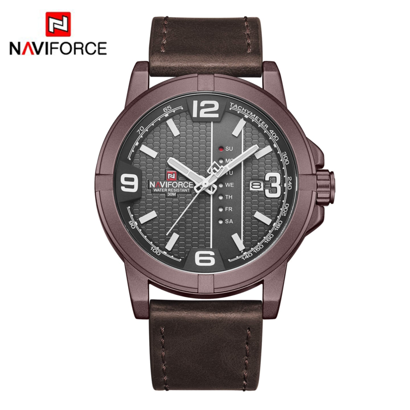 

Navi Force Analog Watch for Men with Alloy Band, Water Resistant, 9177, Purple-Black