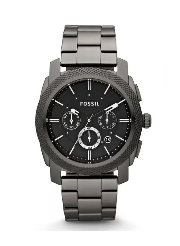 

Fossil Analog Watch for Men with Stainless Steel Band, Water Resistant and Chronograph, FS4662, Black