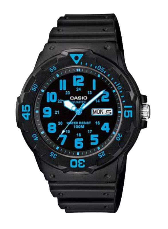 

Casio Analog Watch for Men with Resin Band, Water Resistant, MRW-200H-2BVDF, Black-Black