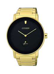 Citizen Analog Watch for Men with Stainless Steel Band, BE 9182-57E, Gold-Black