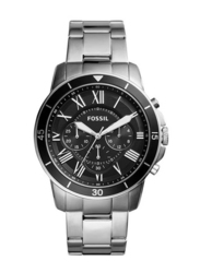 Fossil Analog Watch for Men with Stainless Steel Band, Water Resistant, FS5236, Silver-Black