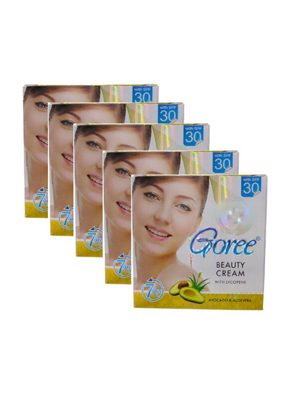 

Goree Beauty Cream With Lycopene, 150gm, 5 Pieces