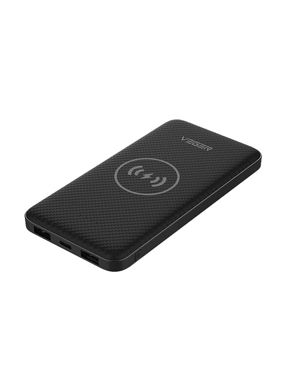 Veger 20000mAh Wireless Charger Power Bank, 1027W, Black