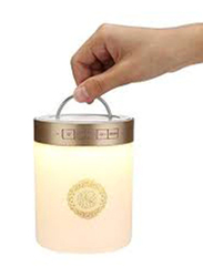 Achas Quran Portable Bluetooth LED Lamp Speaker, Gold/Beige