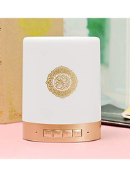 Achas Quran Portable Bluetooth LED Lamp Speaker, Gold/Beige