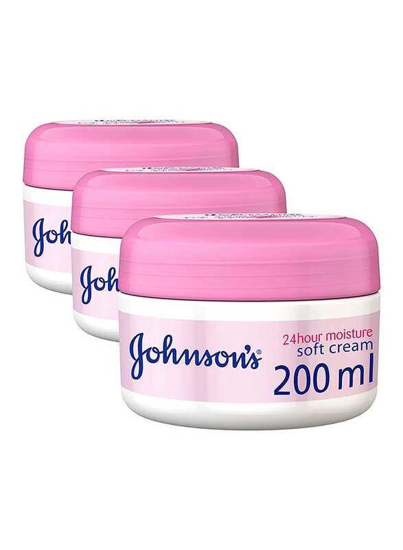 

Johnson's 24 Hour Moisture Soft Cream, 200ml, 3 Piece