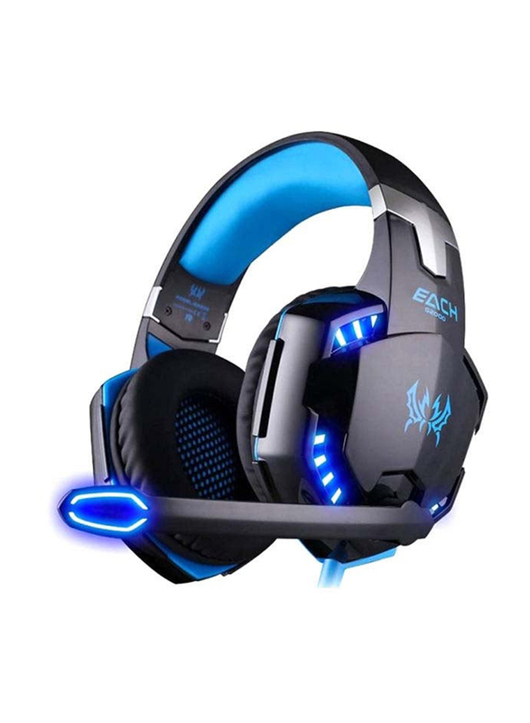 Kotion Each Over-Ear Gaming Wired Headphones for PS4/PS5/XOne/XSeries/NSwitch/PC, Black/Blue