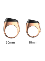 iQibla Zikr Smart Tasbih Ring, 20mm, Rose Gold