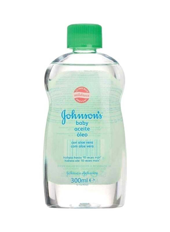 Johnson's 300ml Aloe Vera Baby Oil, Clear