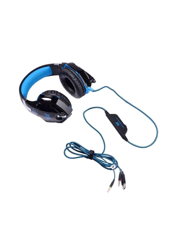 Kotion Each Over-Ear Gaming Wired Headphones for PS4/PS5/XOne/XSeries/NSwitch/PC, Black/Blue