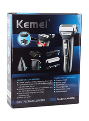 Kemei 3-in-1 Electric Trimmer Set, KM-6558, Black