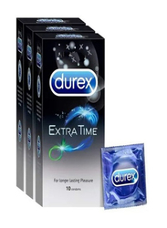 Durex Extra Time Condom, 3 x 10 Pieces