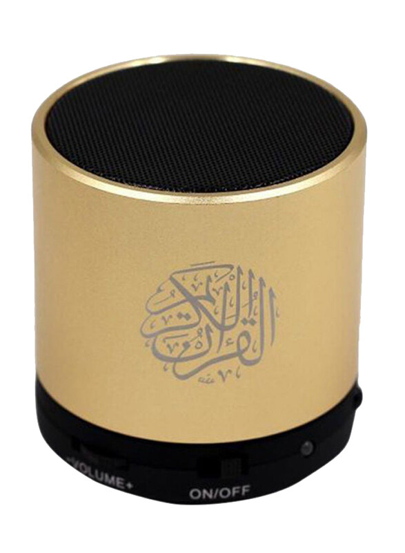 

Generic Digital Quran Player Bluetooth Speaker, Gold/Black