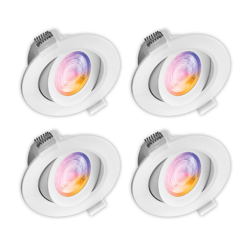 

Saska Smart Wifi Downlight Laza 5W -Tuya/Smart life app Adjustable Angle Tunable (3000k-6500K) Dimmable & Multicolor Recessed Ceiling Spot Light Fixtu