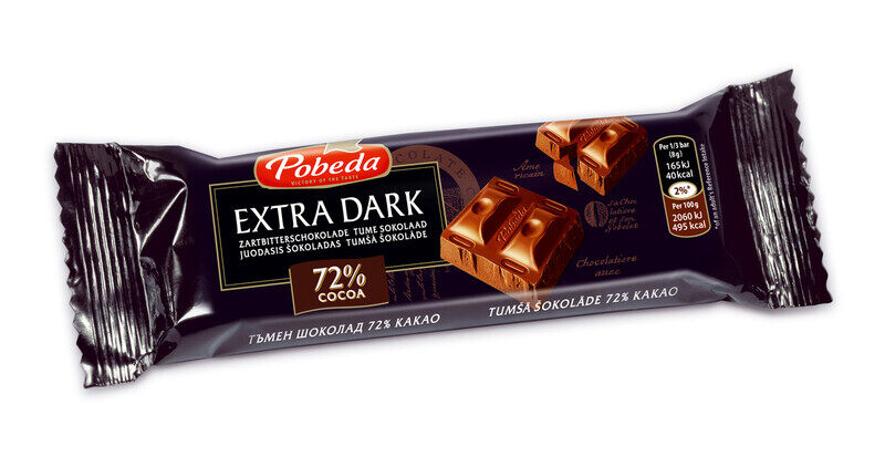 

Pobeda Extra dark chocolate 72% Cocoa