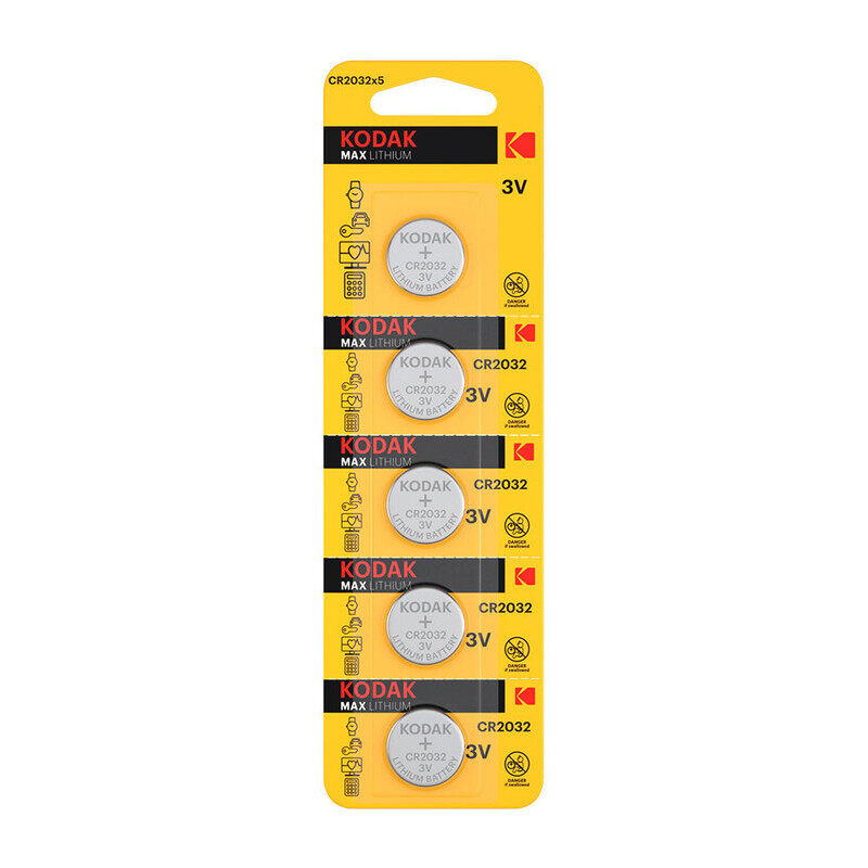 

KODAK MAX CR1620 Lithium 3V Batteries - 5 Pieces