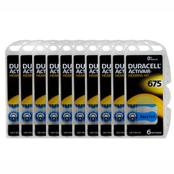 Duracell 60-Pieces (675 Size) Activair (PR44) Zinc-Air 1.45V 0% Mercury Hearing Aid Batteries