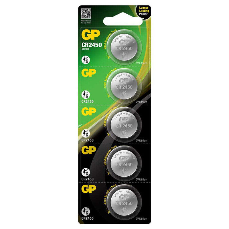 

GP CR2450 Lithium 3V Batteries - 5 Pieces