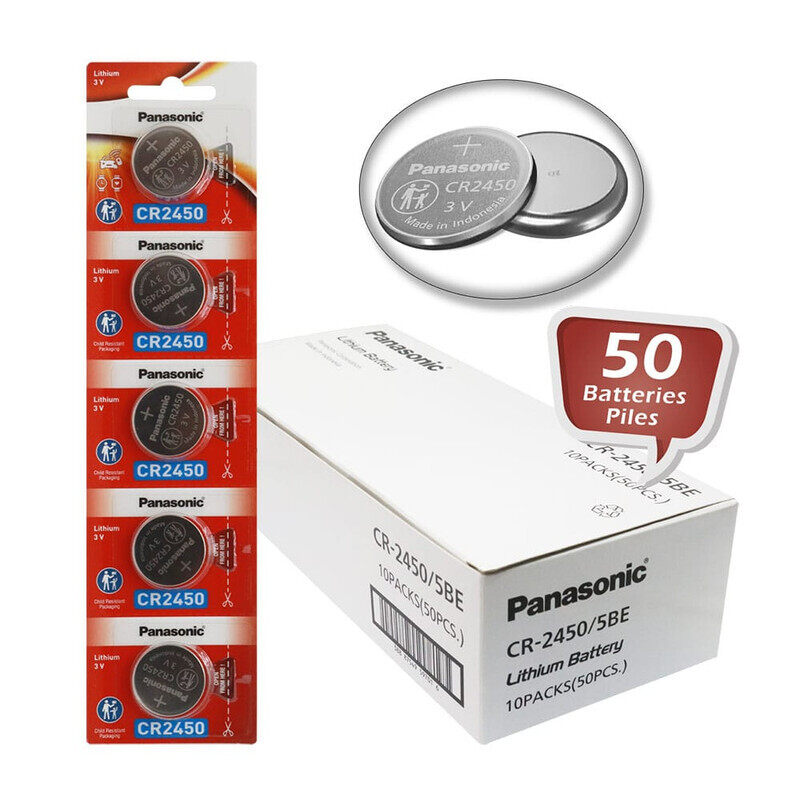 

Panasonic CR2450 Lithium 3V Indonesia Batteries - 50 Pieces