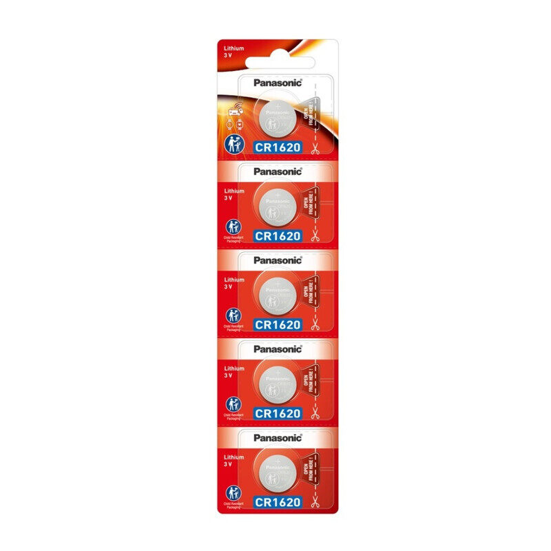 

Panasonic CR1620 Lithium 3V Indonesia Batteries - 5 Pieces