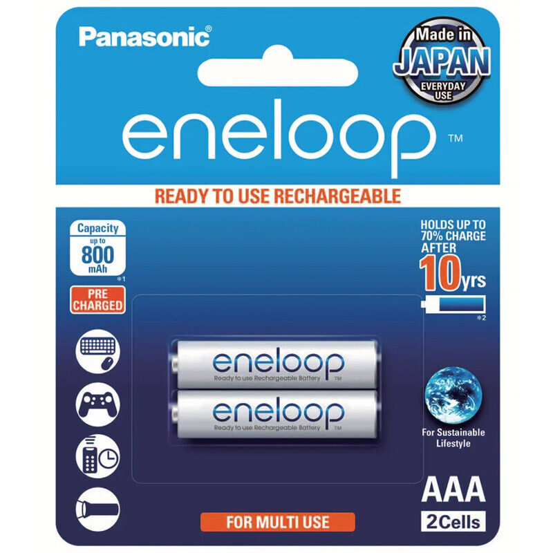 

Panasonic Eneloop (AAA) 2-Cells 800mAh Rechargeable Batteries