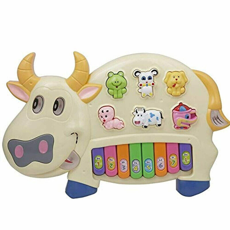 

Generic Cow Musical Piano With 3 Modes Animal Sounds, Flashing Lights and Wonderful Music (Multicolor)
