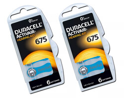 Duracell 12-Pieces (675 Size) Activair (PR44) Zinc-Air 1.45V 0% Mercury Hearing Aid Batteries