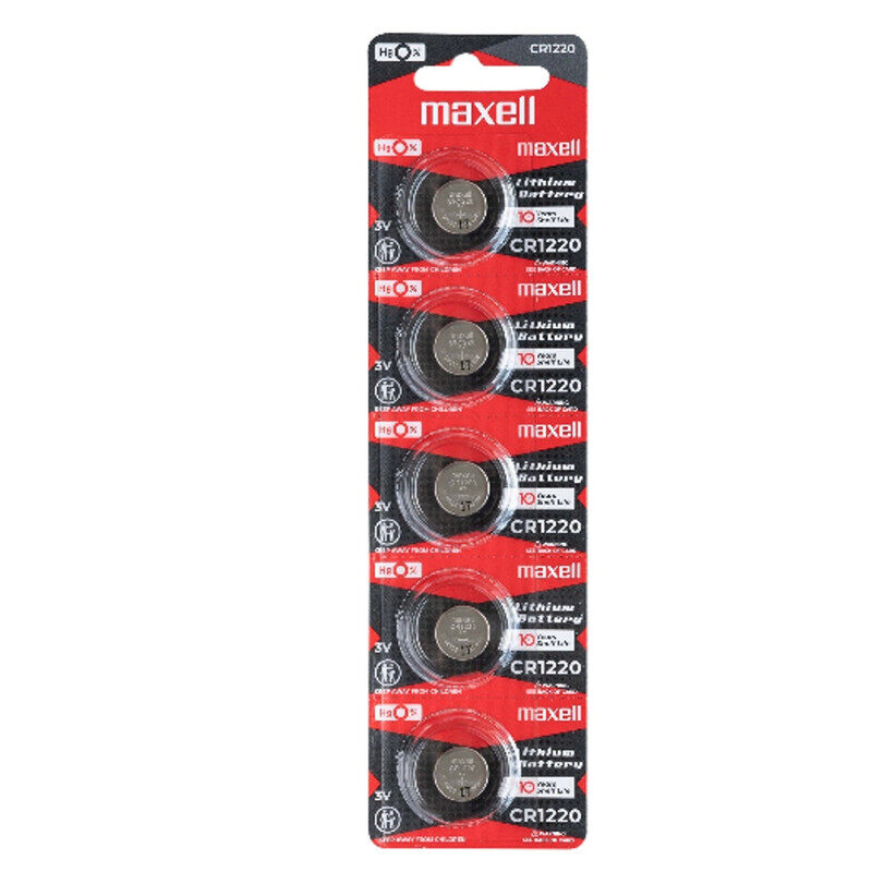 

Maxell CR1220 Lithium 3V (maxell) Japan Batteries - 5 Pieces