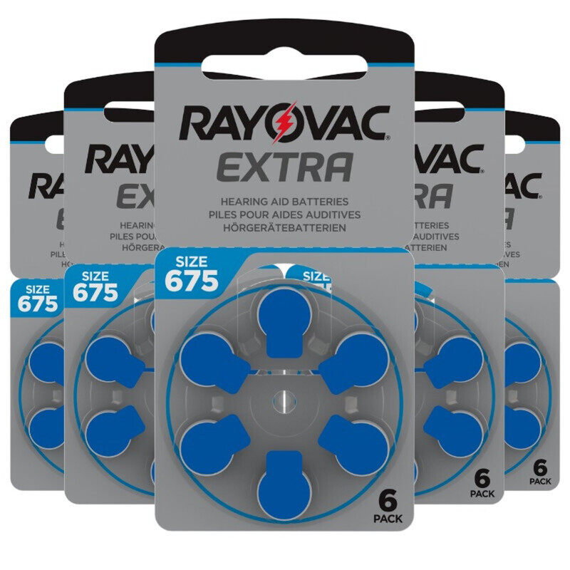 

Rayovac Extra 30-Pieces (Size 675) Zinc Air 1.45V Hearing Aid Batteries