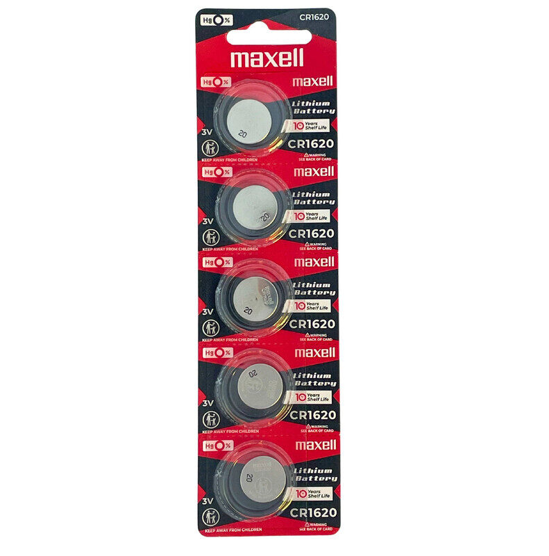 

Maxell CR1620 Lithium 3V (maxell) Japan Batteries - 5 Pieces